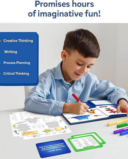 Skillmatics Storybook Art Kit - Create Adventure Stories, DIY Craft & Writing Kit with 300+ Stickers, Scrapbooking & Journal Activity, Gifts for Kids Ages 5, 6, 7, 8, 9, 10