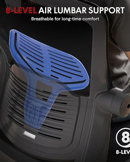 FLEXISPOT OC3-Pro Cloud Ergonomic Office Chair for Big and Tall Black, High Back Office Chair with Flip-up Arm/8-Level Lumbar Support, Foam Seat Cushion, Chairs for Home Office Studying Gaming, Black