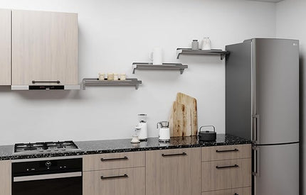 AmGood 24" Long X 6" Deep Stainless Steel Wall Shelf | NSF Certified | Appliance & Equipment Metal Shelving | Kitchen, Restaurant, Garage, Laundry, Utility Room