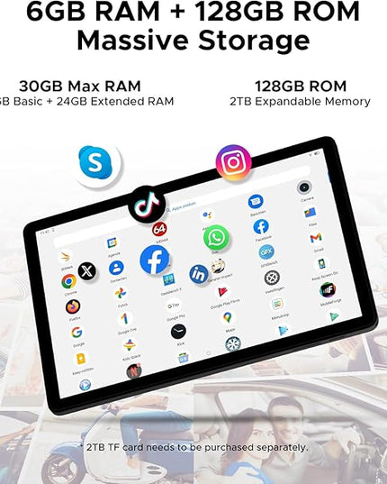 DOOGEE Tab A9 Pro+(2025) Android 16 Tablet with Keyboard,11 inch Tablet with Gemini AI,30GB+128GB/TF 2TB Octa-Core Gaming Tablets,90Hz Display,8580mAh,Netflix 1080P,BT 5.0+5G WiFi,13MP+5MP,Face ID