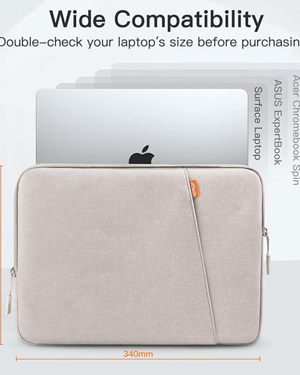 JETech Laptop Sleeve for 13-14Inch MacBook Air/Pro (M5/M4/M3/M2/M1) 2020-2025, 13-13.6 Inch Notebook, Waterproof Shock Resistant Bag Case with Accessory Pocket (Starlight)