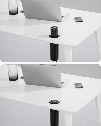 Jgstkcity Pop Up Countertop Outlet with 15W Wireless Charger,20W USB C Ports,Flush Mount Tamper Resistant,Recessed Grommet Receptacle,4 USB 4 Outlets,15A,1875W,ETL Listed,3.15in Hole,Black
