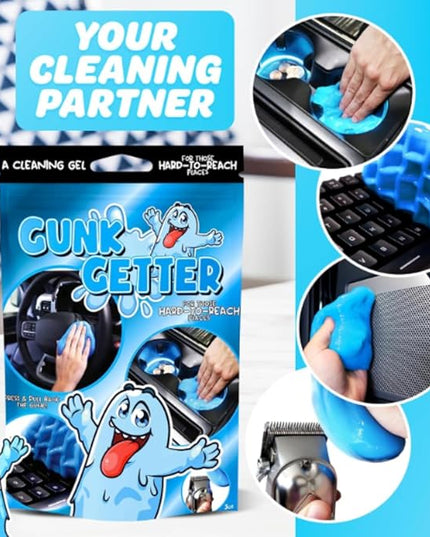 Cleaning Gel for Those Hard to Reach Places, Automotive Cup Holder Electronic Keyboard Office, Slime Gel Cleaner Dust Crumb Removal, 6 Pack