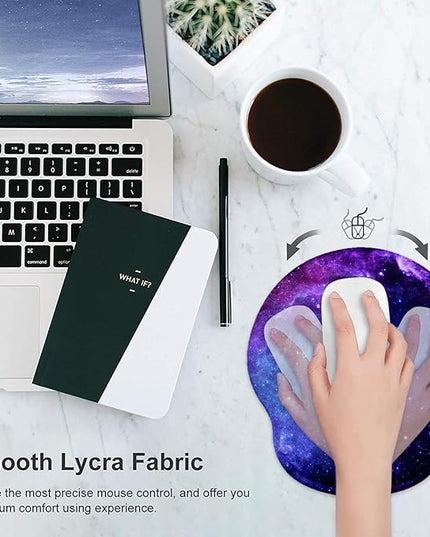 Lateefah Mouse Pad with Wrist Rest, 3-in-1 Gaming Mouse Pad, Keyboard Wrist Rest, Ergonomic Memory Foam Mousepad with Wrist Support for Computer Keyboard
