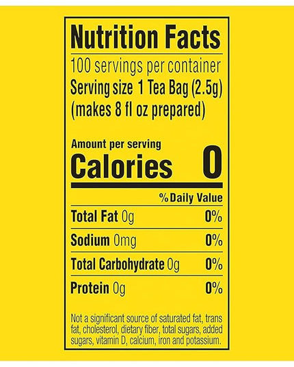 Black Tea Bags, Hot or Iced Tea Bags 100 Count - Individually Wrapped Bold Classic Flavor - Home Office Breakfast Travel Event Holiday