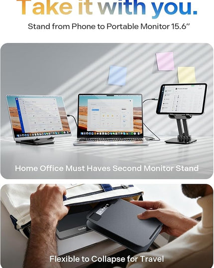 LISEN for iPad Stand Tablet Holder for Desk, Cool Home Office Desk Accessories for Men Women Kids Tablet Gifts, Office Home Essentials Gadgets Portable Monitor Stand for iPad a16 Accessories Kindle