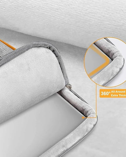 MOSISO 360 Protective Laptop Case 13 inch, 13 inch Laptop Sleeve Compatible with MacBook Air M4 M3 M2 M1 2025-2018/Pro M2 M1 2025-2016, Side Open Carrying Case with 4 Zipper Pockets&Handle, Gray