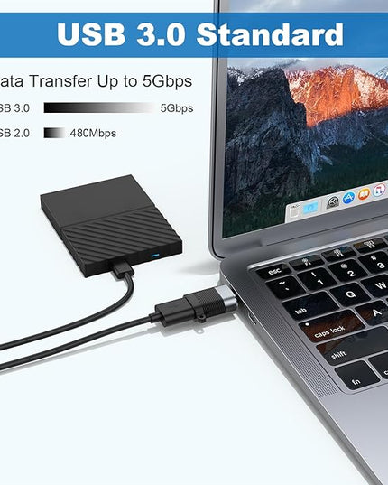 AreMe USB C Adapter (6 Pack), Micro USB Male to USB C Female Adapter, USB 3.0 to Type C Converter Connector