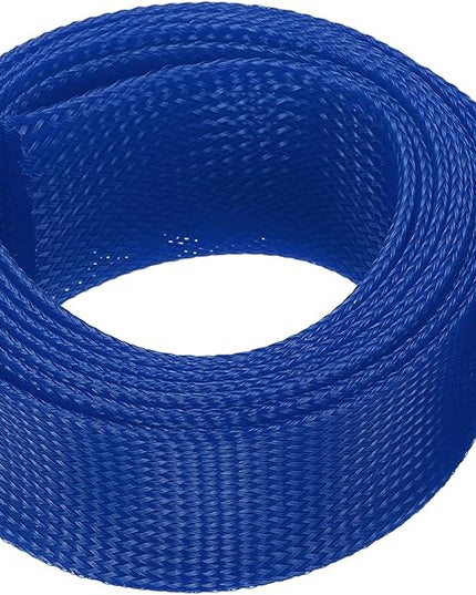 uxcell Expandable Sleeving, 2-inch 10ft Cable Sleeve, Blue