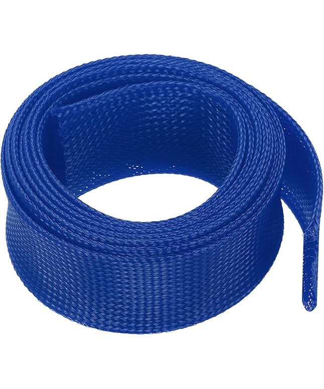 uxcell Expandable Sleeving, 2-inch 10ft Cable Sleeve, Blue