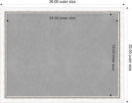 Amanti Art White Framed Magnetic Board 20x26 Medium Vision Board for use with Magnets, 100% Metal Sheet to Display Items as Office Decor or for Home Organization in mudroom, Kitchen or Kids Room