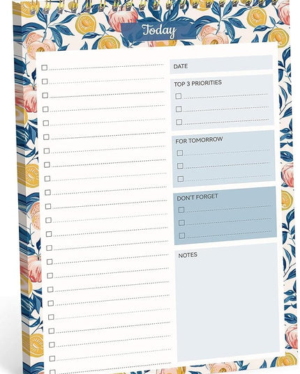 Taja To Do List Notepad - To Do List Notebook for Work with 52 Sheets, Undated Daily Planner Perfect for Daily Tasks and Goal Setting, Notepad Suitable for Office, Home & School - Citrus Grove