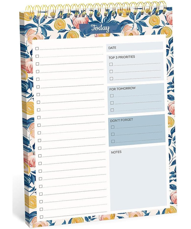 Taja To Do List Notepad - To Do List Notebook for Work with 52 Sheets, Undated Daily Planner Perfect for Daily Tasks and Goal Setting, Notepad Suitable for Office, Home & School - Citrus Grove