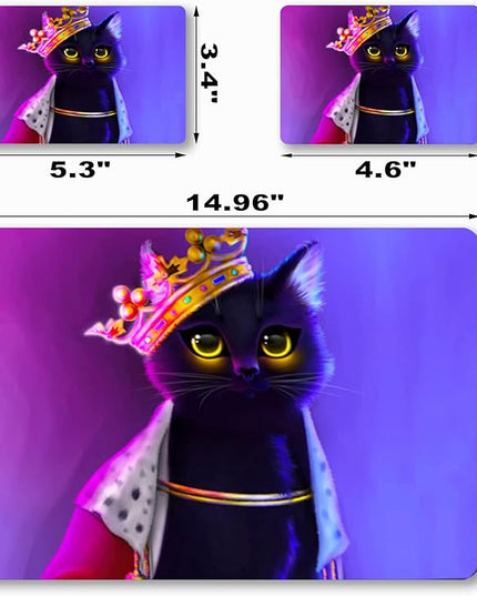 Laptop Skin Sticker Decal,12" 13" 13.3" 14" 15" 15.4" 15.6 inch Laptop Vinyl Skin Sticker Cover Art Protector Notebook PC (2 Wrist Pad Skins Included), Decorative Waterproof Removable,Cat Princess