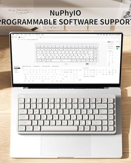 nuphy Node75 Wireless Mechanical Keyboard, 75% Hot Swappable Custom Low Profile Keyboard, 84 Keys Computer Gaming Keyboards, Supports Touch Gestures, PBT Keycaps, RGB Backlit, Bluetooth/2.4GHz/USB-C