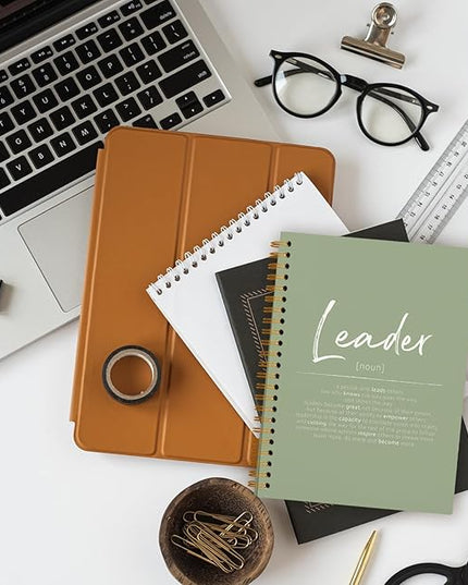 OXW Sage Green Notebooks for Work, Leadership Gifts Notebook Journal for Writing Meeting Office Note Taking, Thank You Appreciation Gifts for Women Men Leader Mentor Boss Manager, 5.5"x8.3"