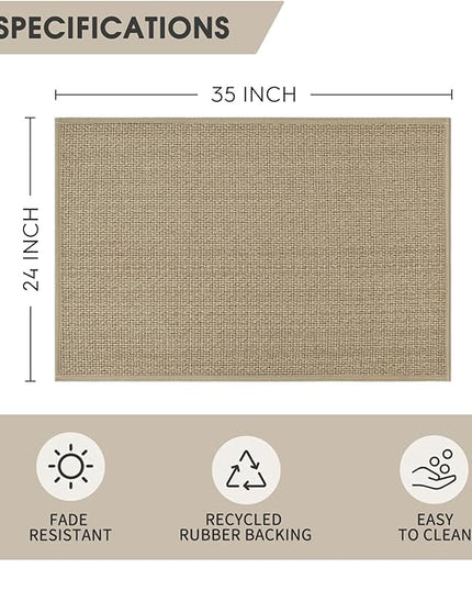 Artoid Mode Washable Non Slip Rubber Backing Kitchen Rugs Doormat, Absorbent Kitchen Floor Mats Front of Sink Kitchen Mats for Floor Home Decor 24x35 Inch