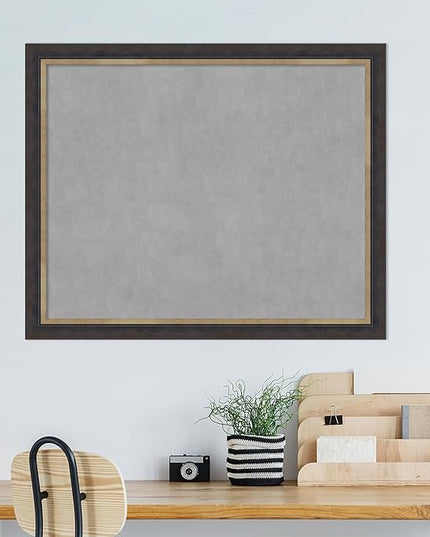 Amanti Art Black Framed Magnetic Board 37x45 X-Large Vision Board for use with Magnets, 100% Metal Sheet to Display Items as Office Decor or for Home Organization in mudroom, Kitchen or Kids Room