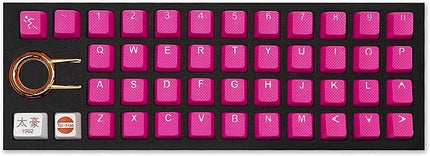 TAI-HAO 42 Rubber Gaming Keycaps Compatible with All MX Types Keyboards - Neon Pink