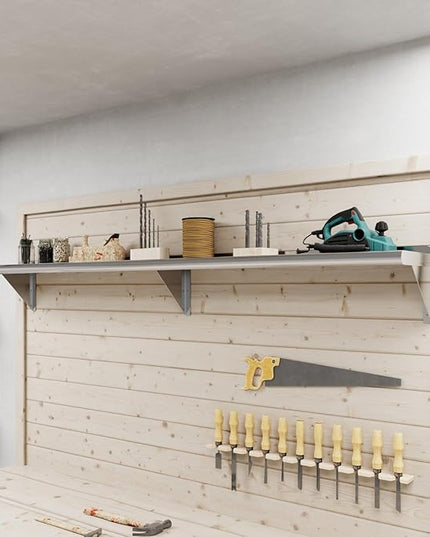 AmGood 72" Long X 10" Deep Stainless Steel Wall Shelf | NSF Certified | Appliance & Equipment Metal Shelving | Kitchen, Restaurant, Garage, Laundry, Utility Room