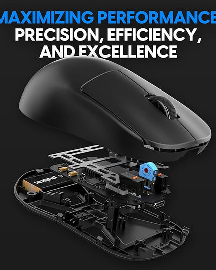 Pulsar Gaming Gears X2H mini Wireless Gaming Mouse, Ultra Lightweight 1.83 oz (52 g), Symmetrical, Optical Switch, 2.4 Ghz 1 ms, 26000 DPI, PAW3395 Sensor (Mini, Wireless, Black)