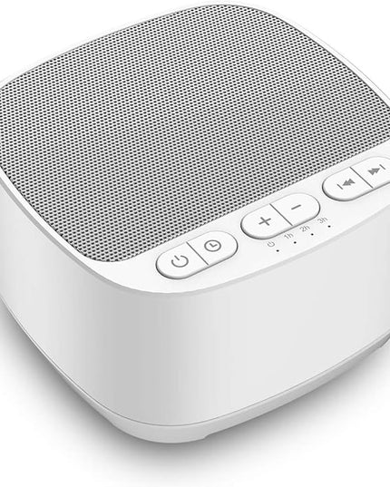 Magicteam Sleep Sound White Noise Machine with 40 Natural Soothing Sounds and Memory Function 32 Levels of Volume Powered by AC or USB and Sleep Timer Sound Therapy for Baby Kids Adults (B-White)