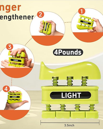 DICYWUDI Grip Strength Trainer, Finger Strength Trainer for Grip Strength Training for Fingers, Wrists, and Hands for Home, Office, Gym, Climbing, Athletes, Musicians, and Therapy