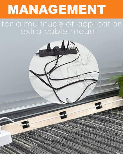 140 Pack 3/4" Zip Tie Adhesive Mounts Self Adhesive Cable Base Holders with Multi-Purpose Tie wire clips with screw hole,Anchor stick on wire holder,Black
