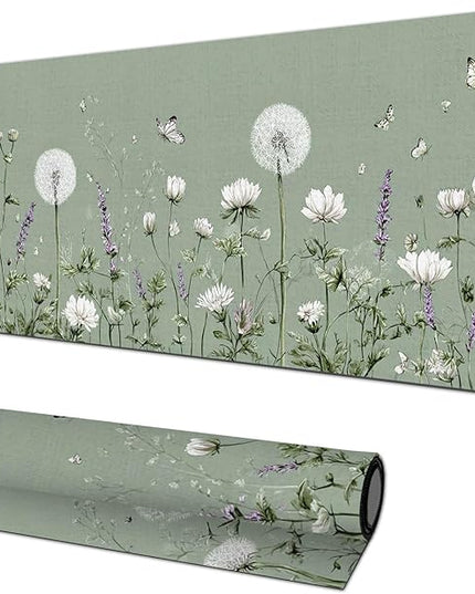Mouse Pad Gaming Mousepad 31.5 x 11.8 Inch Large Keyboard Desktop Mat XL Mouse Pad for Home and Office Desk Accessories with Botanical Meadow Butterfly Artwork Diatomite