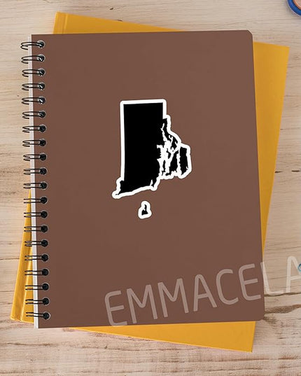 (3PCS) Rhode Island Map Stickers, US State Waterproof Vinyl Decals for Tumblers, Water Bottles, Laptops, Books, Scrapbooks, Great for Rhode Island Lovers, 3 x 2 Inch