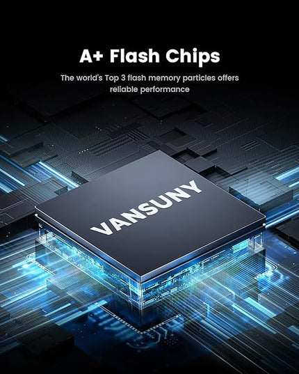 Vansuny 250GB Portable External SSD, USB 3.1 Gen2 430MB/s High-Speed Data Transfer, Metal USB C Mini Portable External Solid State Drive for PC, Laptop, Phones and More