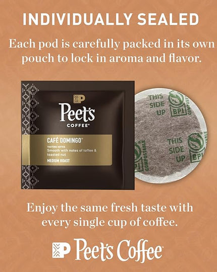 Peet’s Major Dickason’s & Domingo Coffee Pods – 32 Count (2 Packs of 16) – Dark Roast & Medium Roast Variety Pack with Bold, Smooth Flavor – Compatible with Pelecom Coffee Machines – Peet’s Coffee Pods