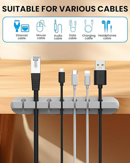 AhaStyle Cable Clips, 3 Pack Cord Holders Cable Organizer Self Adhesive Cord Keeper for Desktop Organizing USB Cable/Nightstand Power Cord/Mouse Cable/Wire PC/Cord Clips for Home Office and Car