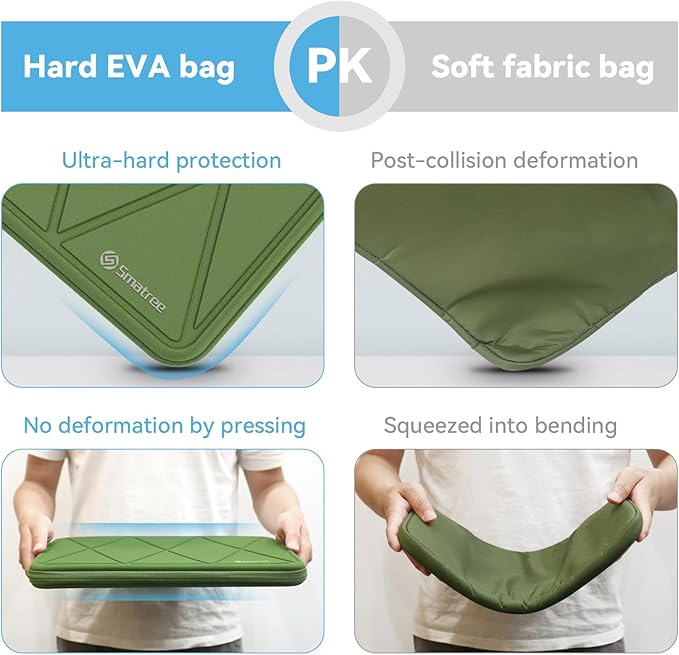 Smatree Hard EVA Protective Sleeve Compatible for 16 inch ASUS Zenbook S16 UX5606, for ROG Zephyrus G16 2025/2024 Copilot+Pc, for 15.6 inch Vivobook S 15 M5506, for Vivobook 16 Flip, Green (X8285TG)