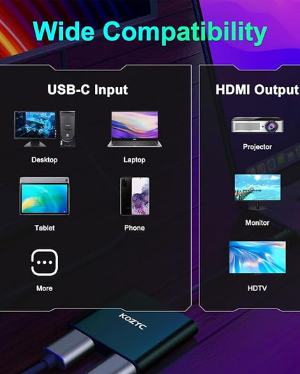 USB C to Dual HDMI Adapter 4K@60hz, Type C to HDMI Splitter Extended Display for MacBook/MacBook Pro Air Dell XPS13/15, Samsung Galaxy S9/S9+ [MST Mode (Extended displays) Only for Win OS], Green