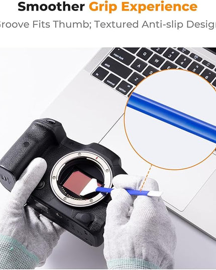 K&F CONCEPT 2-1 24mm Full Frame Sensor Cleaning Swab, Viewfinder Cleaning Swab, with 20ml Sensor Cleaner, DSLR Camera CMOS and CCD Sensor Cleaning Swab Kits Compatible with Nikon Sony Canon Camera