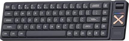 IQUNIX Magi65 Pro Low Profile Mechanical Keyboard Wireless 65% Keyboard Ultra Slim for Creamy Typing, Hot Swappable, RGB Backlit, PBT Keycaps, Aluminum Case, BT/2.4G/USB-C, Mac/Windows (Shadow Black)