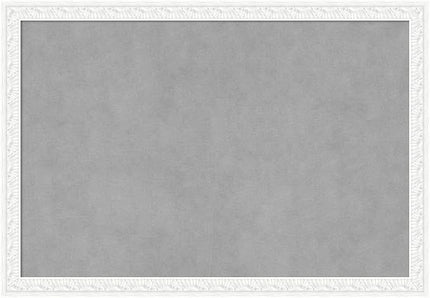 Amanti Art White Framed Magnetic Board 18x26 Medium Vision Board for use with Magnets, 100% Metal Sheet to Display Items as Office Decor or for Home Organization in mudroom, Kitchen or Kids Room