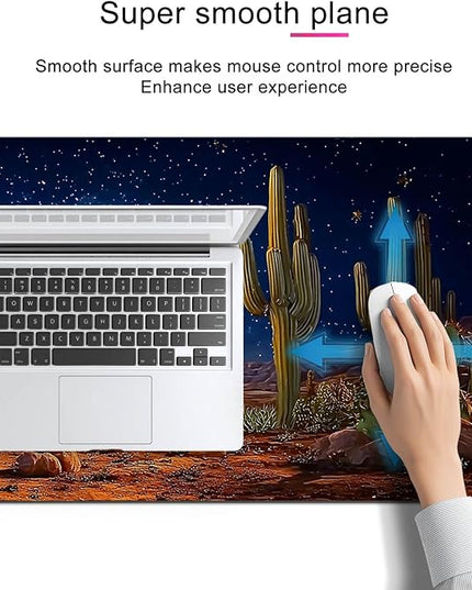 Large Mouse Pad Gaming Mousepad 31.5 x 11.8 Inch Keyboard Desktop Mat Diatomite XL Mouse Pad for Home and Office Desk Accessories with Western Desert Boots Night Sky Artwork Diatomite