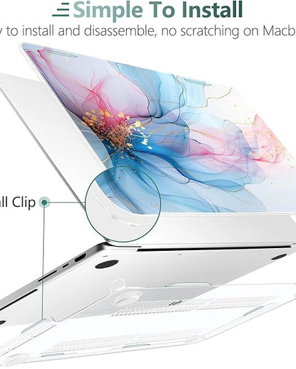 DONGKE Case for M5 MacBook Pro 14 inch 2025 2024-2021 M4 M3 M2 M1, Plastic Hard Shell Cover Compatible with A3434 A3112 A3401 A3185 A2992 A2779 A2442, Retina XDR Display & Touch ID, Soft Flowing Color