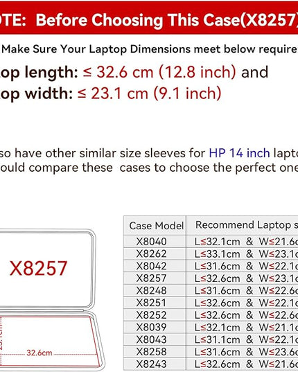 Smatree Hard EVA Protective Sleeve Case Compatible for 14 inch HP EliteBook 840 G6 Notebook PC, for 14 inch HP Chromebook 14a-ne0047nr Laptop Anti-Shock and Waterproof Bag (X8257)