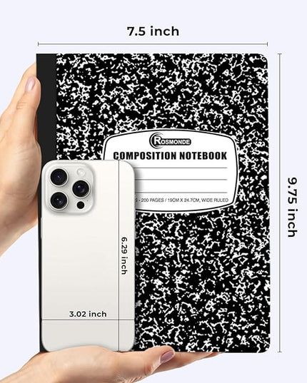 Rosmonde 5000 Pack (Pallet) Composition Notebooks Bulk, Wide Ruled, Jumbo Pallet of Composition Notebooks, 100 Sheets (200 Pages), 9-3/4 x 7-1/2, Bulk Supplies for School & Office, 4-7 Days Transit