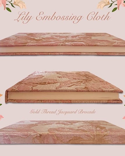 Floral Journal for women, Hardcover Notebook, A5, 6x8, Ruled Pages, Lay Flat, Pretty Journal, Lily Flower, Pink, can be Reading Journal, Writing Notebook, Self Love Journal, Personal Journal