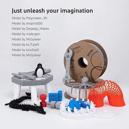ELEGOO PLA Filament 1.75mm Sea Green 1KG, 3D Printer Filament Dimensional Accuracy +/- 0.02mm, 1kg Cardboard Spool(2.2lbs) 3D Printing Filament Fits for Most FDM 3D Printers