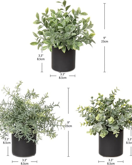 3 Pack Small Fake Plants for Shelf Decor Accents with Ceramic Pot Artificial Potted Plants for Rustic Farmhouse Decor Faux Plants Indoor Fake Potted Plants Artificial for Home Office Bookshelf Decor