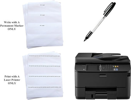 Mr-Label Self-Laminating Wrap Around Cable Labels – Letter Sheet Laser Printer Only – for Wire Marking Identification (25 Sheets (800 Labels), Orange)