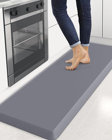 4/5 Inch Thick Kitchen Mats for Floor, StepRite Kitchen Rug for Standing Desk, Non-Slip, Thicker, Stain & Water Resistant, Comfort Anti Fatigue Floor Mat for Home, Kitchen, Office - Grey,70 * 24''