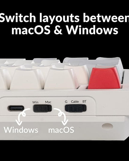 Keychron Q6 Max QMK/LAUNCHER Wireless Bluetooth/2.4 GHz/USB-C Wired Custom Mechanical Keyboard, Full Size Programmable Knob RGB Backlit Hot-Swappable Gateron Brown Switch for Mac Windows Linux - White