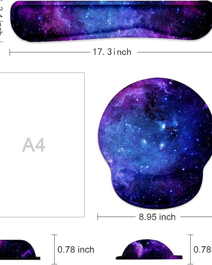 Lateefah Mouse Pad with Wrist Rest, 3-in-1 Gaming Mouse Pad, Keyboard Wrist Rest, Ergonomic Memory Foam Mousepad with Wrist Support for Computer Keyboard