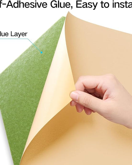 16 Pack Self-Adhesive Acoustic Panels 12" X 10" X 0.4" - Sound Proof Foam Panels for Wall with High Density, Y-Lined Design, Flame Resistant, Absorb Noise and Eliminate Echoes(Olive Drab)